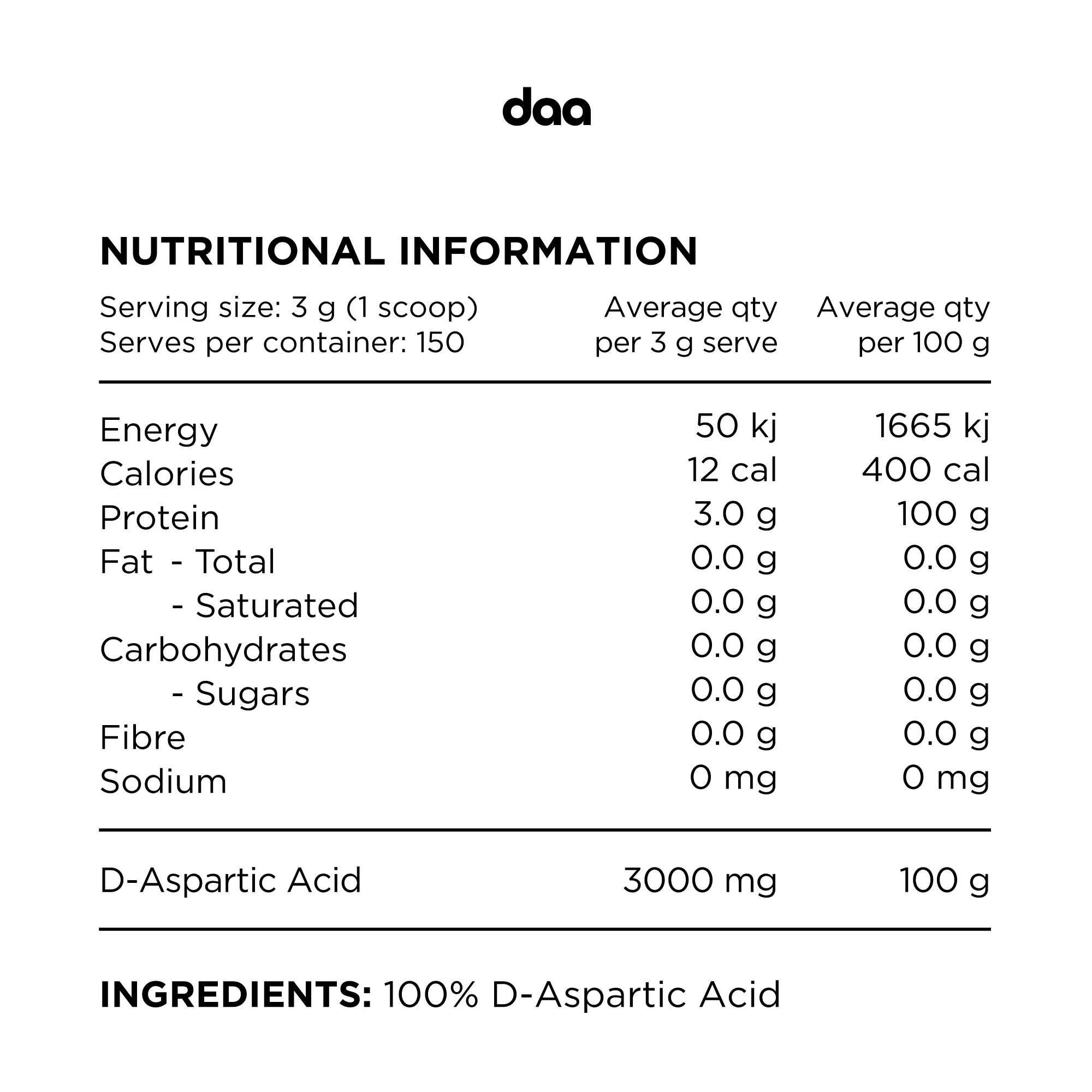 DAA (D-Aspartic Acid) by Switch Nutrition - Image 2